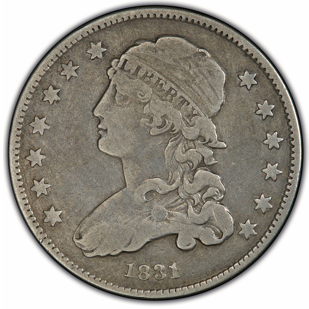 1833-25c-Capped-Bust-Quarter-#2---Mintage-Of-156,000